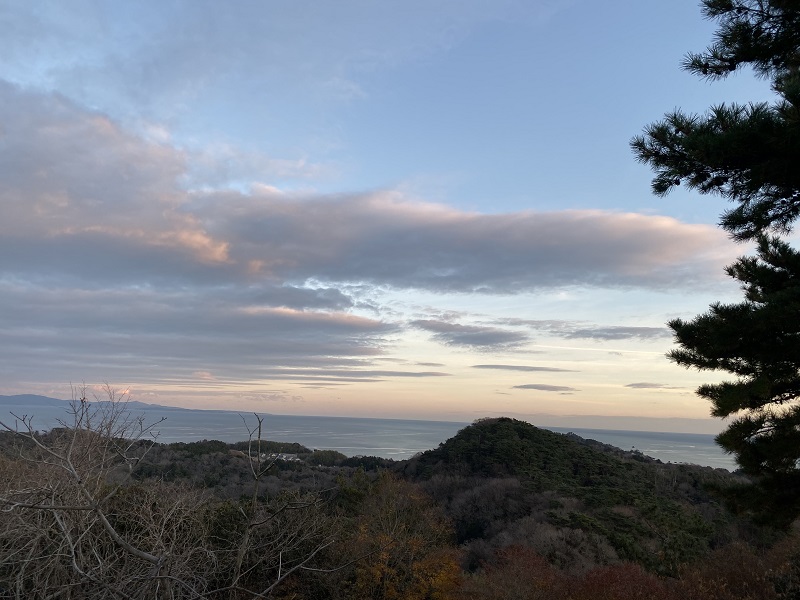 大高森展望台の夕日の写真